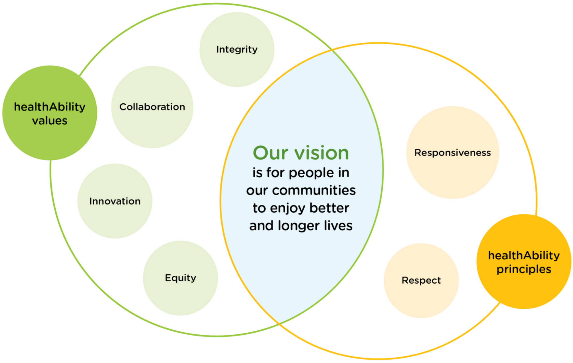 Vision and Values diagram